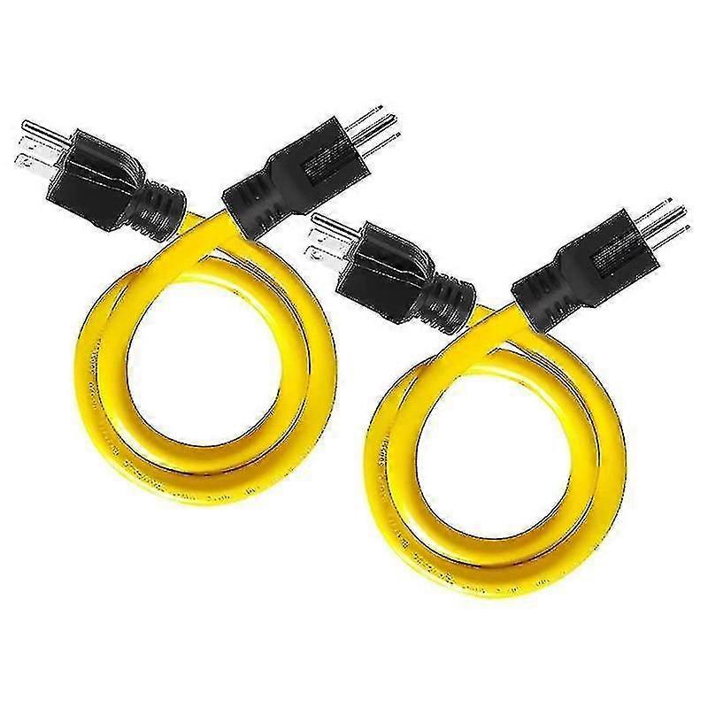 2フィート3プロングプラグからプラグダブルオス延長コード、12awg 125v Nema 5-15pから5-15pコードアダプター、RV