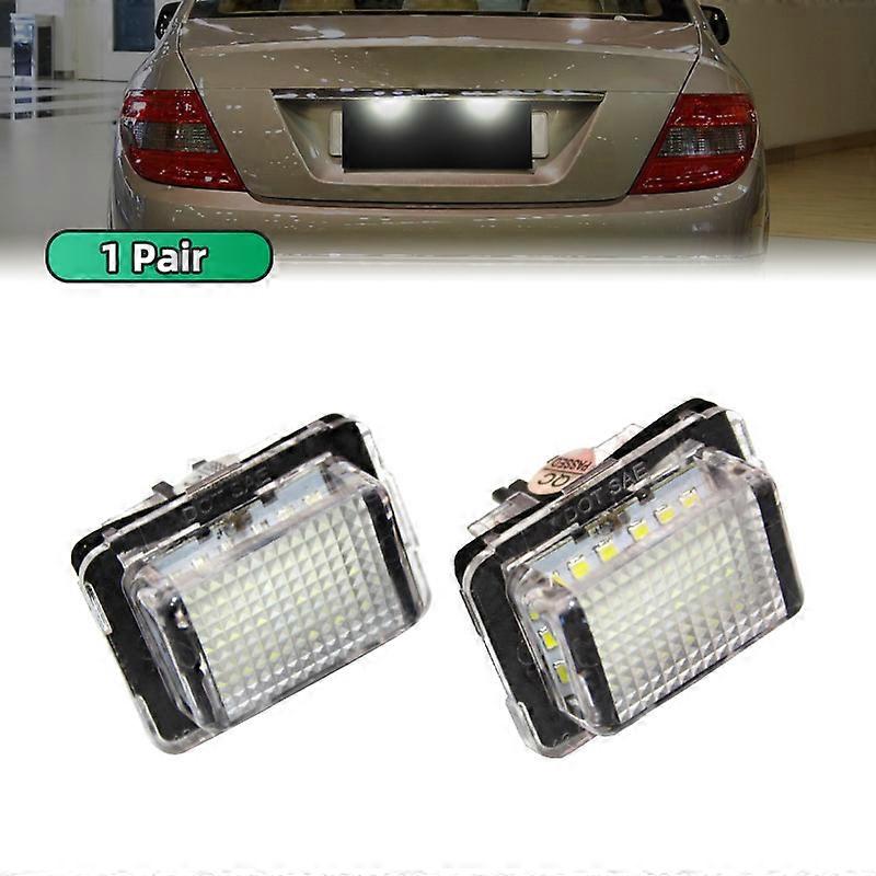 Applicable 2PCS 12V White No Error Canbus LED Number License Plate Light For Mercedes-Benz W204 W204 5D W212 W216 W221