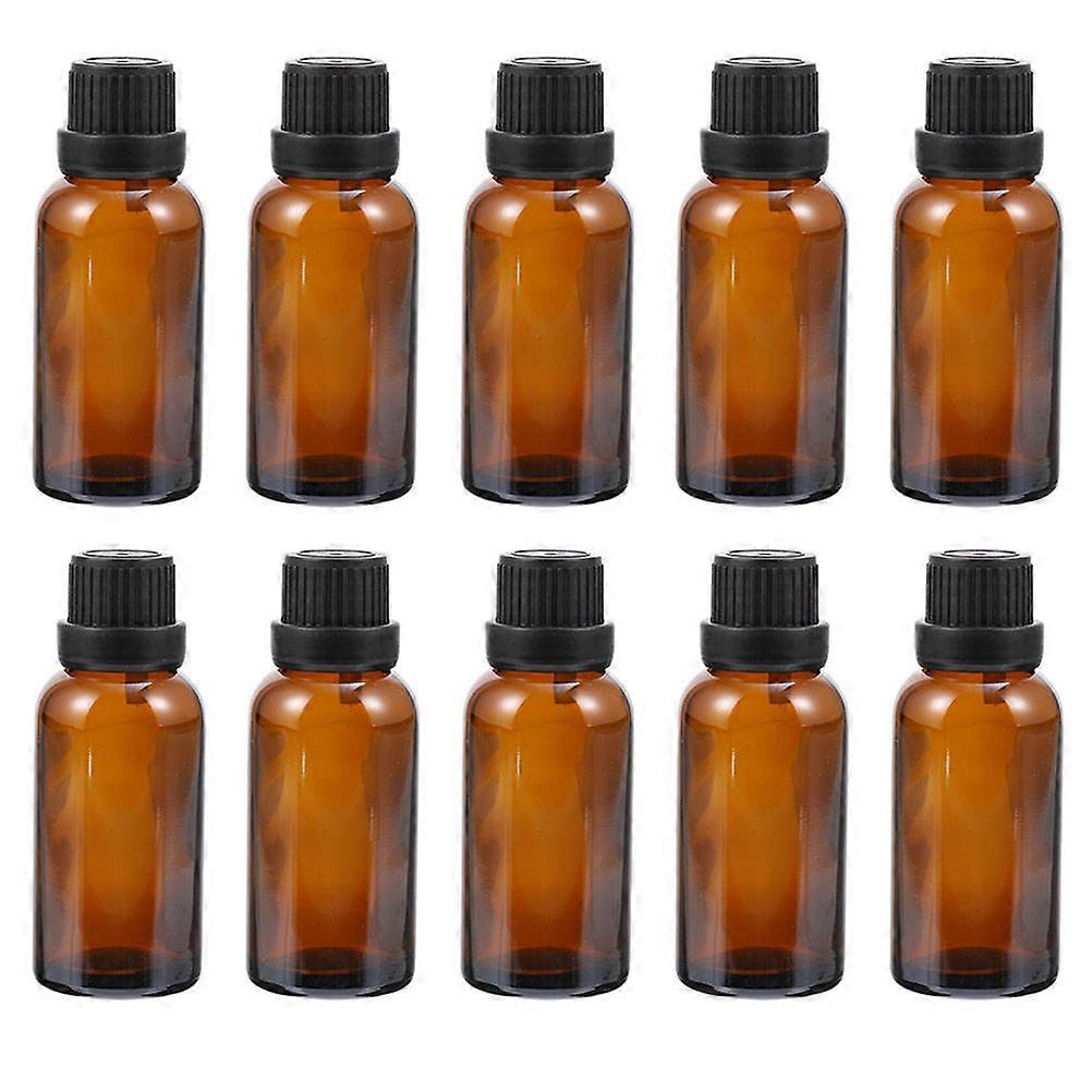 Small Essential Oil Bottles Glass Round for Daily Use Multi Color Easy to Fill 10Pcs