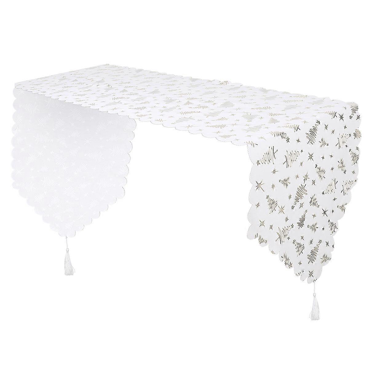 Shiny Tablecloth 1Pc Christmas Table Runner Decorative Dining Table Mat Rectangular Table