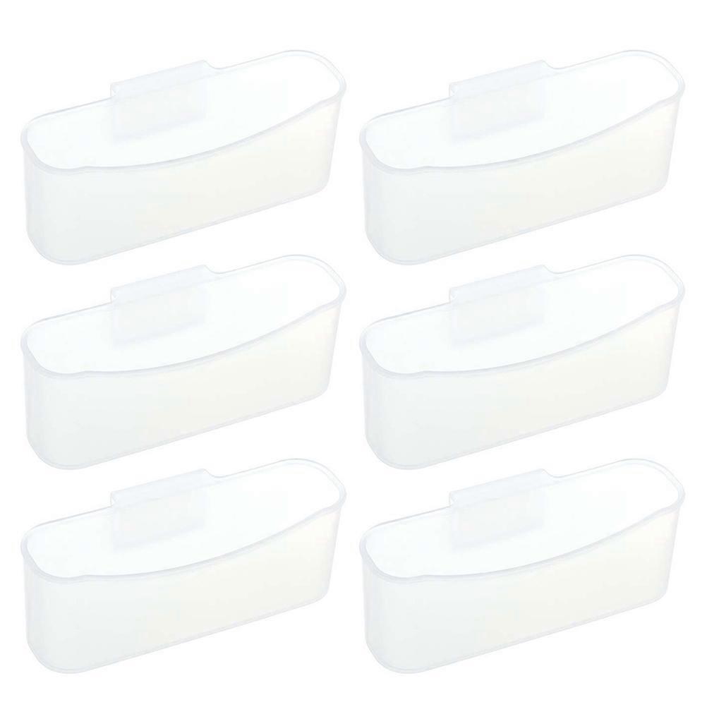 Refrigerator Storage Boxes Set of 6pcs for Home White PP Material Keeps Fridge Organized
