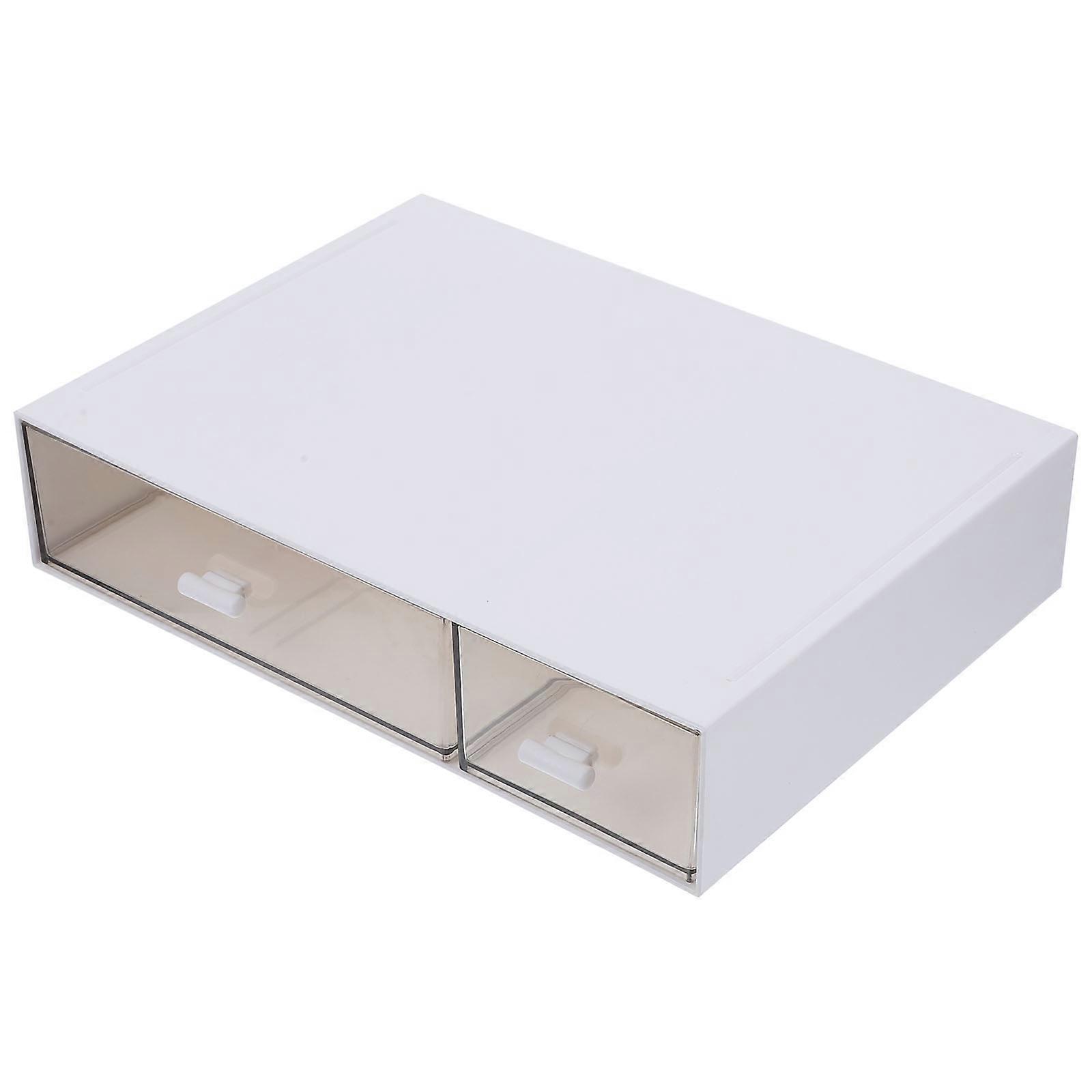 Compact Cosmetic Storage Organizer Box For Women 9.04X6.48X1.97in Ideal For Desk Tidying 1Set