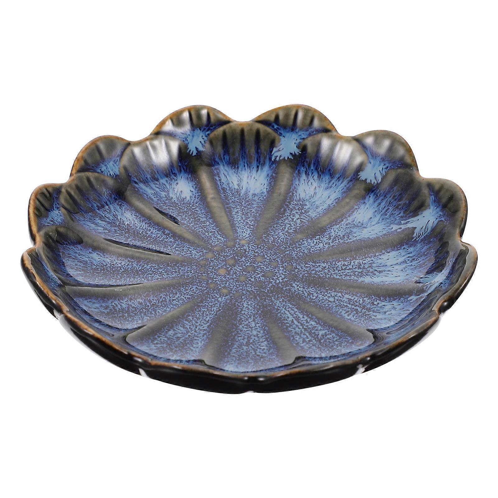 Keramisk blomsterform dyppeskål for sauser og krydder servering 11,3X11,3X2,3CM 1 stk