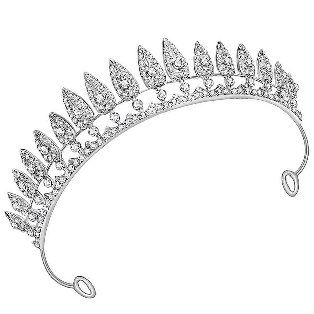Rhinestone Bride Headdress Beautiful Hair Clasp For Women Size 15X15X3.8cm Practical 1Pack