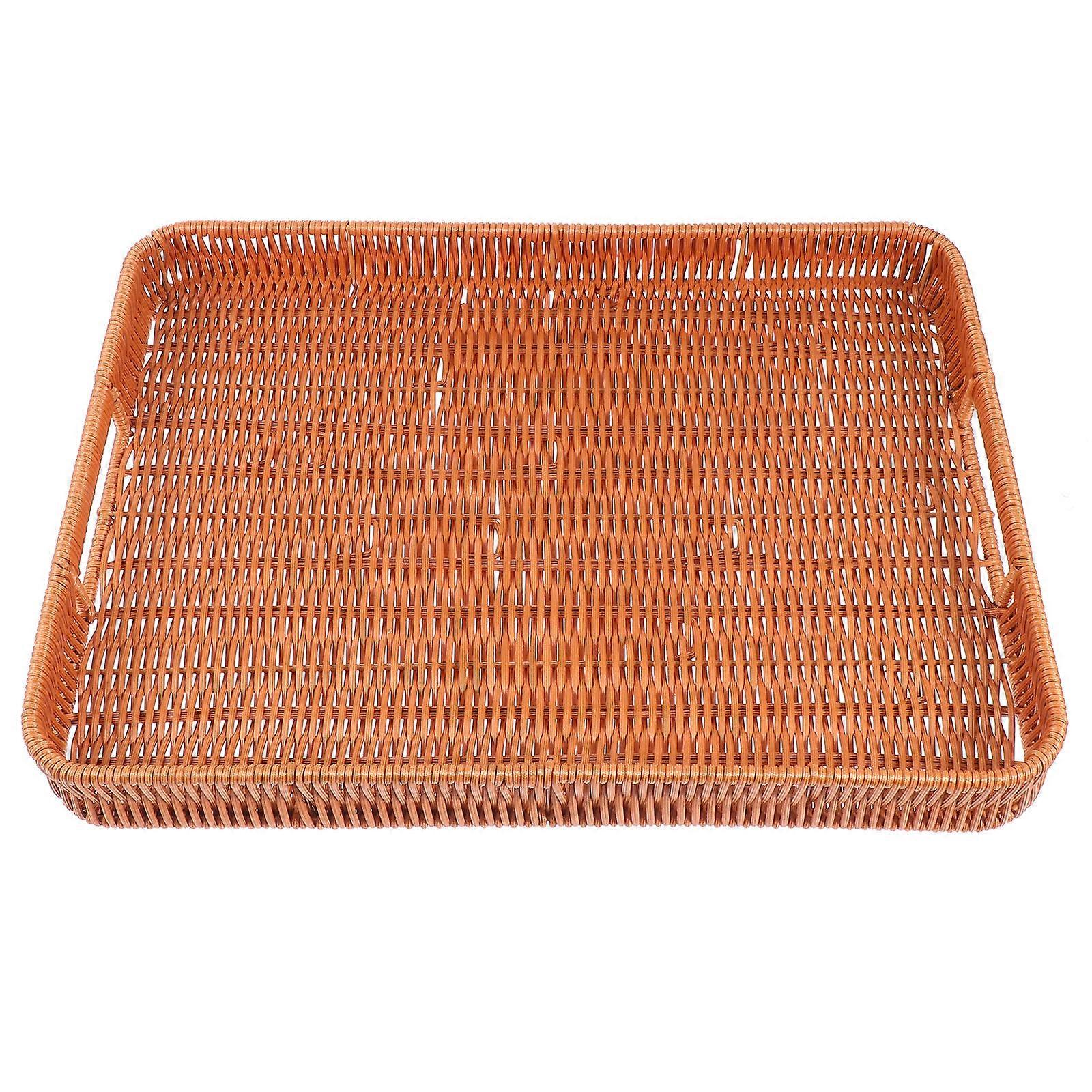 Handwoven Storage Basket Medium, Natural Color, Fine Texture, for Living Room, Kitchen, Home, Holds Fruit, Bread, and Dining Essentials