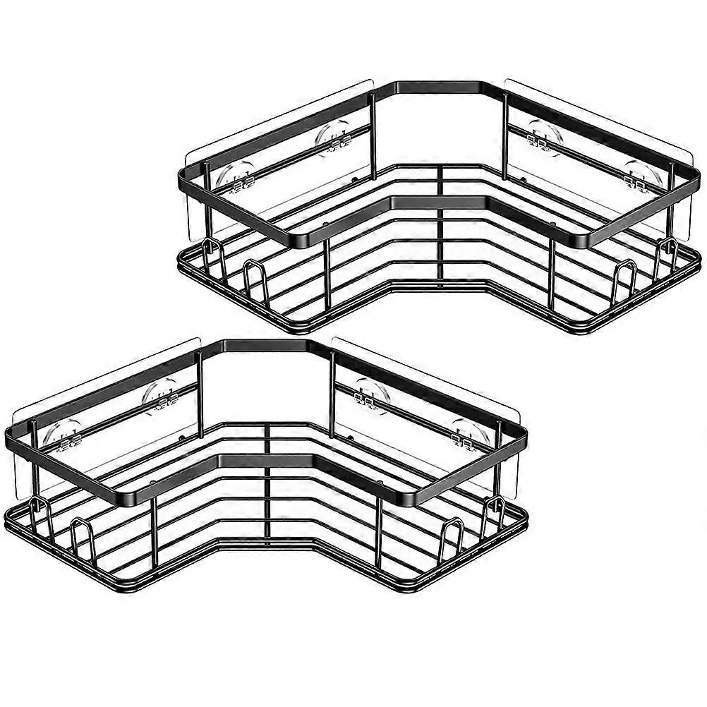 Wall-Mounted Bathroom Storage Organiser 2Set Sleek Appearance Multi-Functional Use Triangular Storage For Kitchen And Bathroom