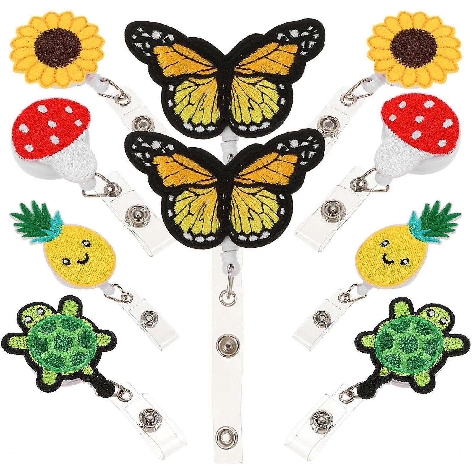 10Pcs Cartoon Badge Holder Retractable For Doctors With Easy Access Functionality In Vibrant Multi Color Design