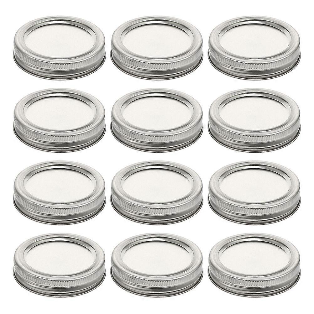 Sealing Can Covers For Home Use 12Pcs Silver Mason Can Lid For Food Storage