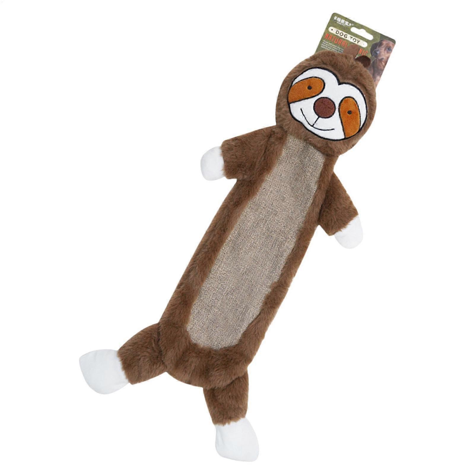 Chew Plush Dog Toy for Puppies, Teething Squeaky Sloth Design, Soft Material, Enrichment Toy for Small Dogs