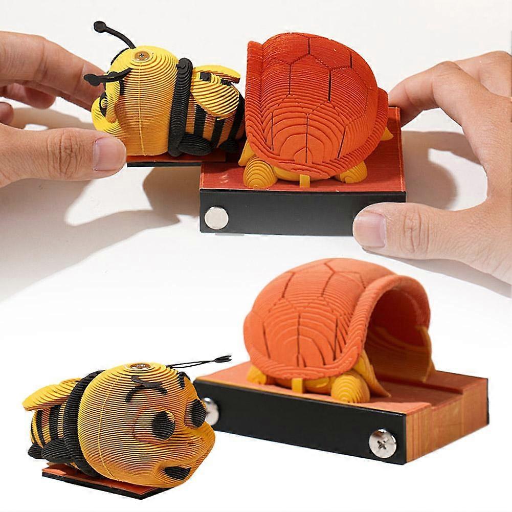 3D Paper Carved Turtle Honey Notepad Cultural Creative Desk Decorative Gifts