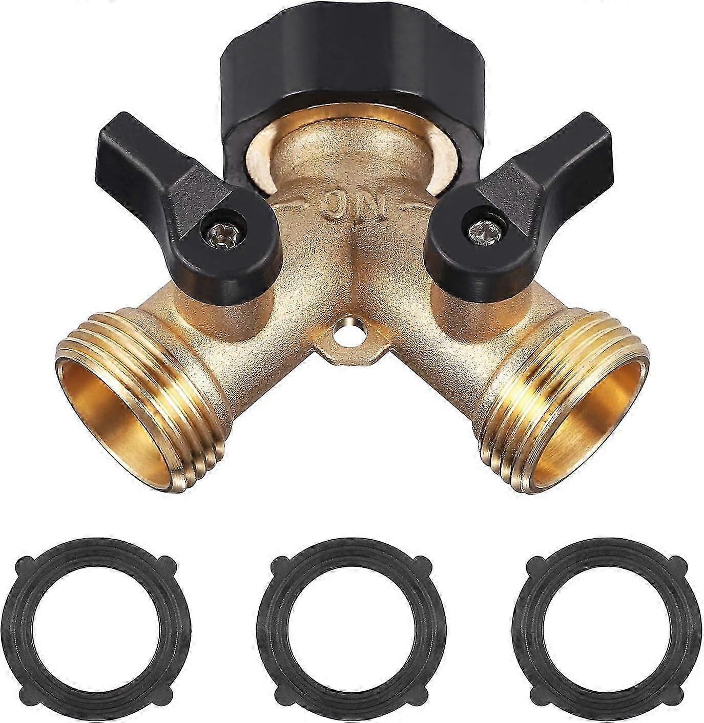 Double Outlet Washing Machine Faucet, Y Connector, 3/4 Inch for Connecting 2 Devices, for Adapter Faucet