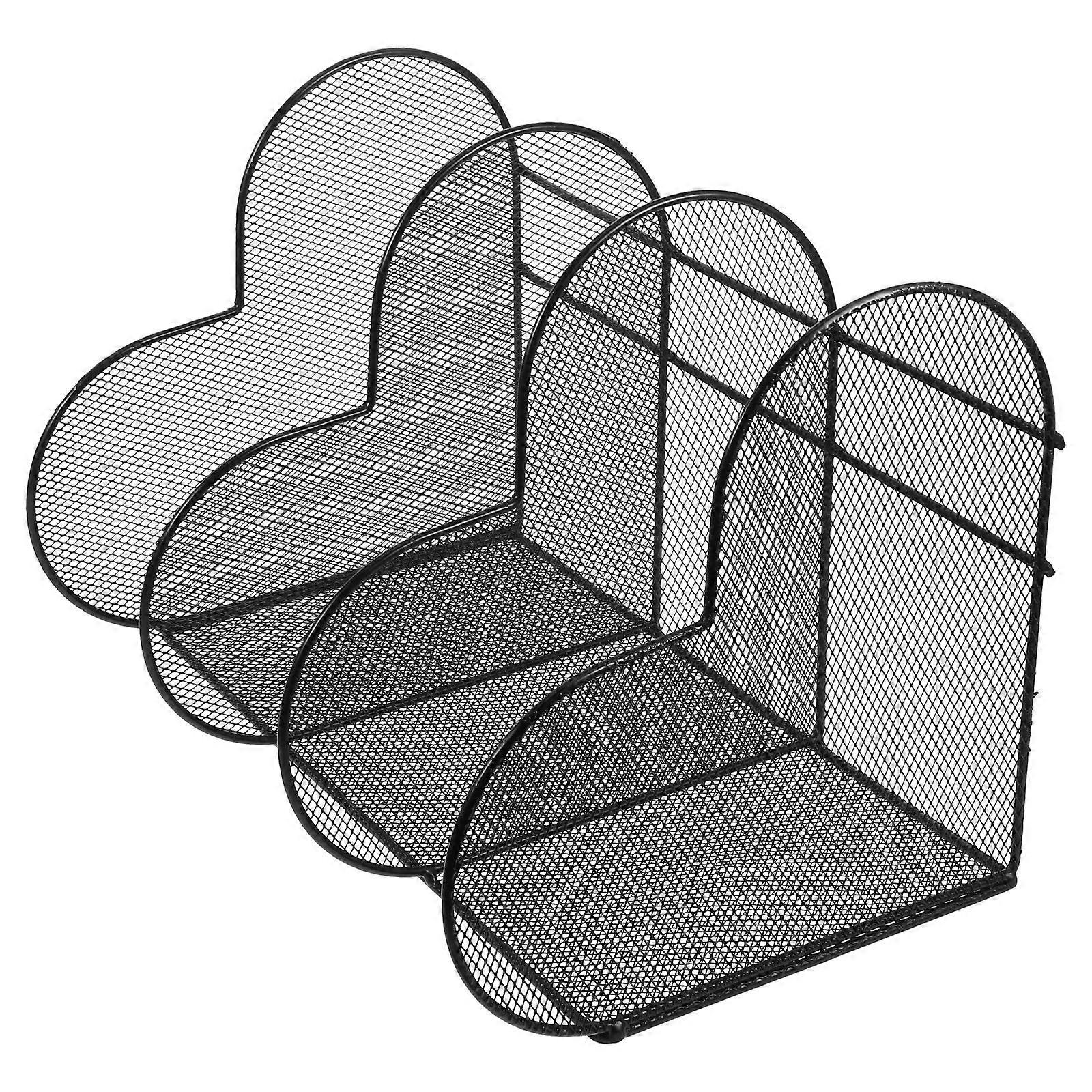 Desk Mail Organizer Book Divided Organizer Desktop File Organizer Metal Storage Rack