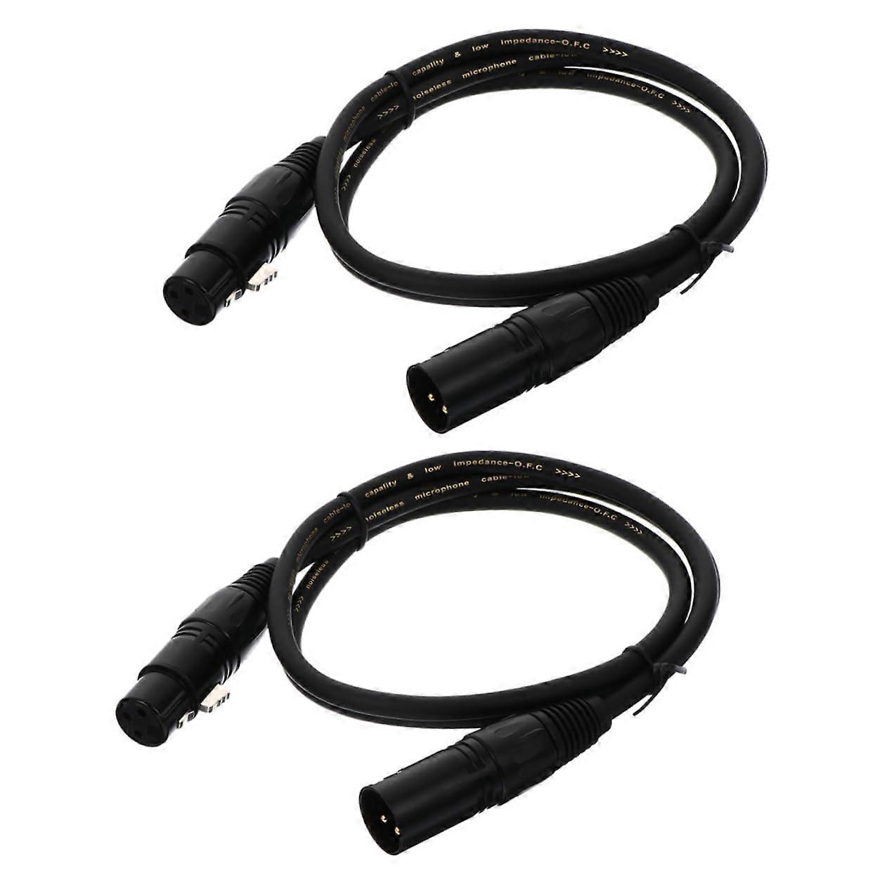 XLR Microphone Cable 2-Pack Shielded Copper Wire for Sound Systems, Mixers, and DMX Lighting, High-Quality Audio Transfer