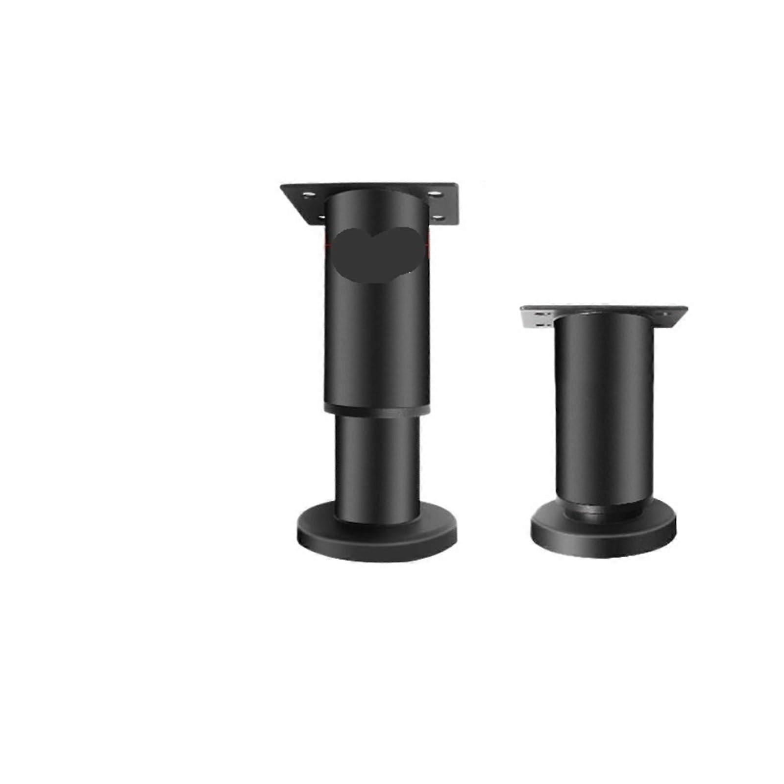 Adjustable Telescopic Metal Furniture Leg for Bed Table Desk Sofa Support Extension (Black 8-12cm)