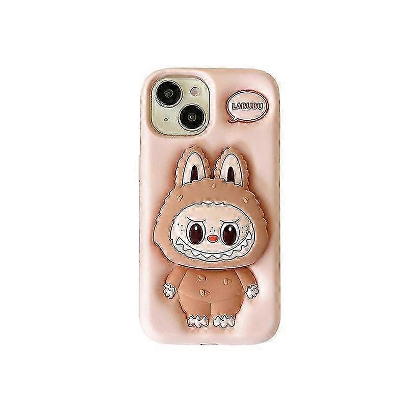 Labubu Case for Phone 16 Invisible Bracket Phone Case