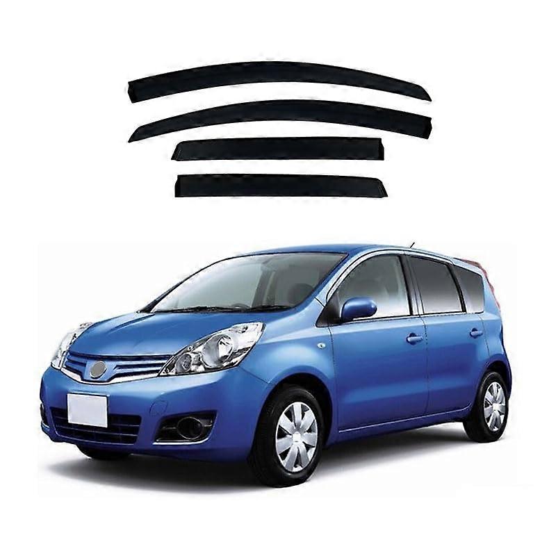 Car Wind Deflectors Nissan Note E11/E12/E13 Pack Of 4, Rain Guard, Side Window Deflectors, 2004-2023