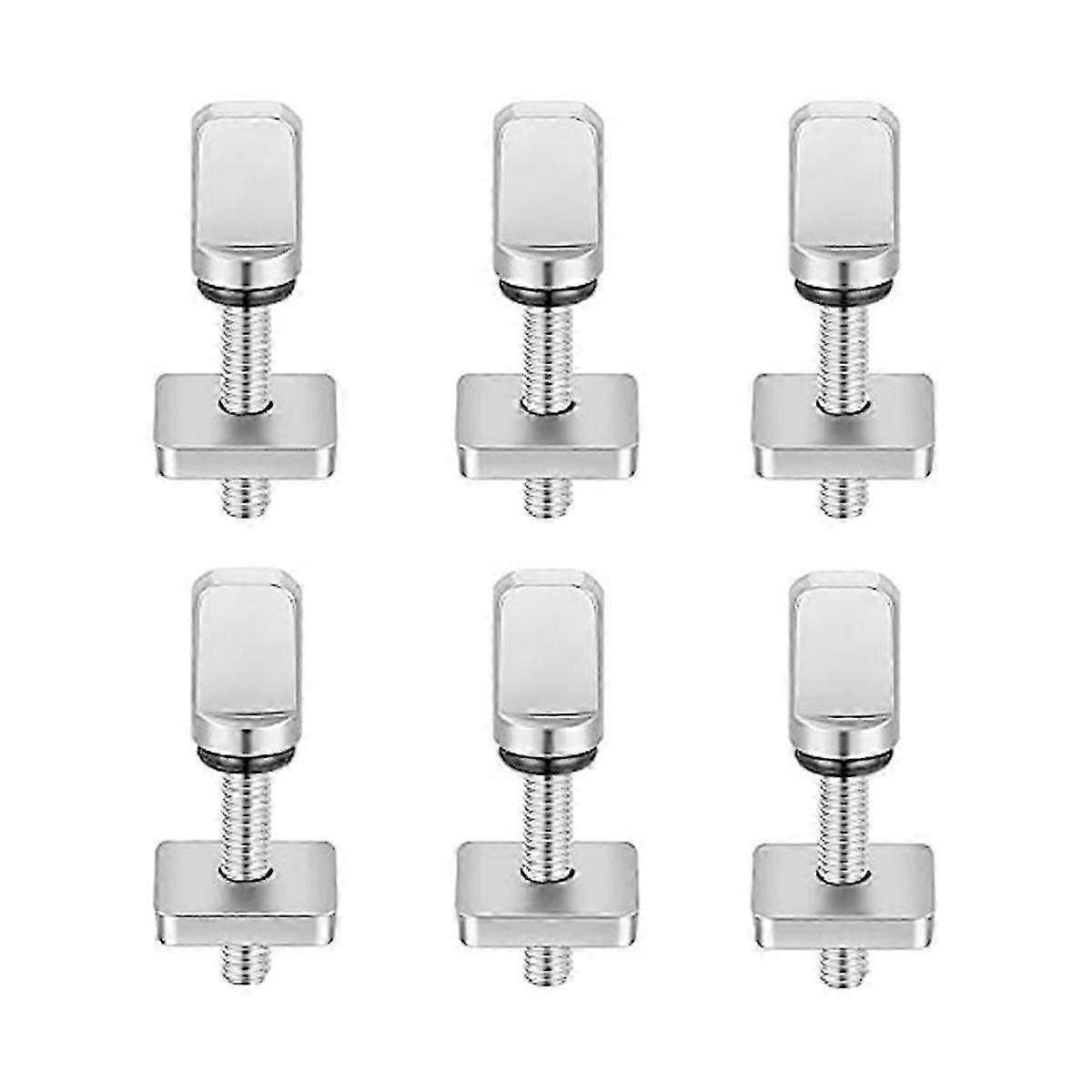 6 PCSサーフボードフィンネジ、SUPサーフロングボードパドルボ用の工具なしステンレス鋼サムフィンネジ