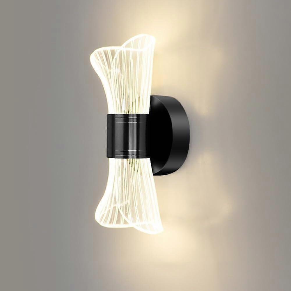 Modern Wall Light Up Down LED Sconce 10W Dimming Bedroom Light Gold Black Linear Lamp