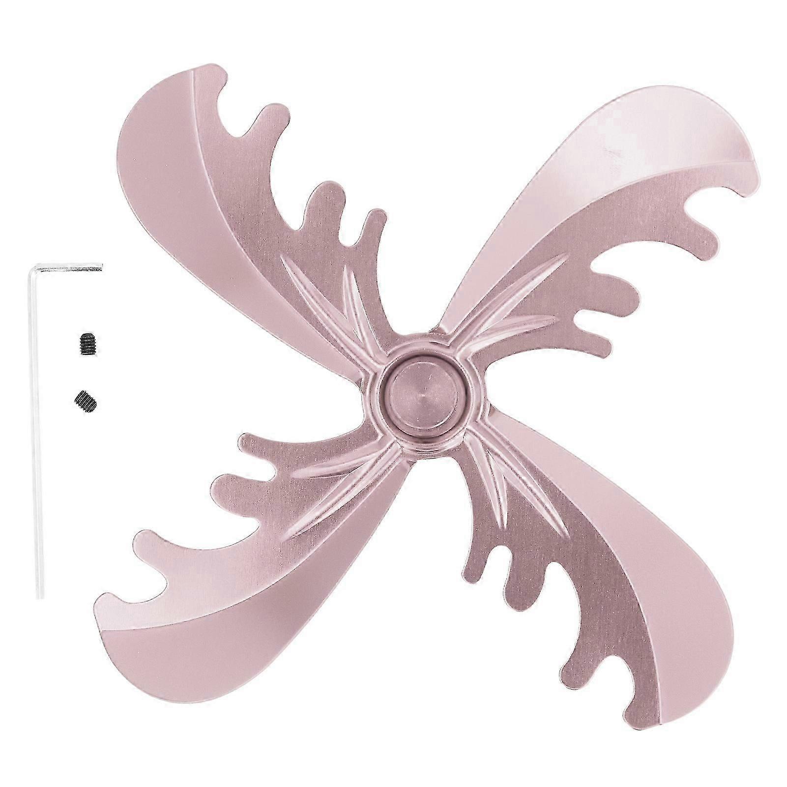 ストーブファンブレード180mm4ブレード熱駆動アルミニウム合金ホーン形状暖炉ファンブレードアクセサリー家庭用ブロンズカラー