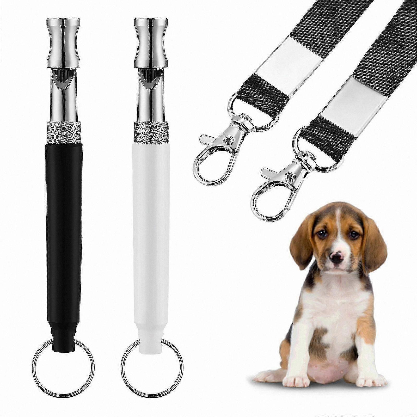 Ultrasonic Dog Whistle for Barking Control and Recall Training, Adjustable Silent Whistle for Dog Training, Includes Black Design