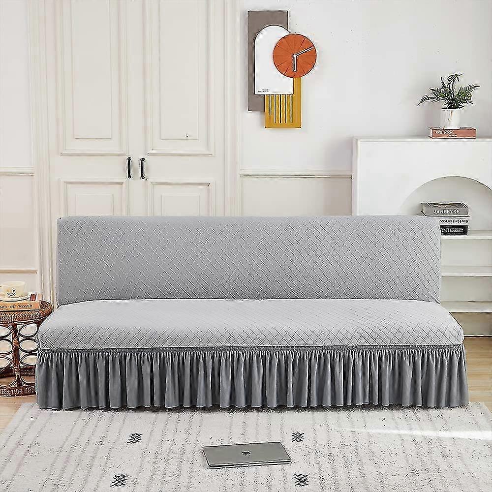 Sofa cover without armrests Stretch sofa cover pink