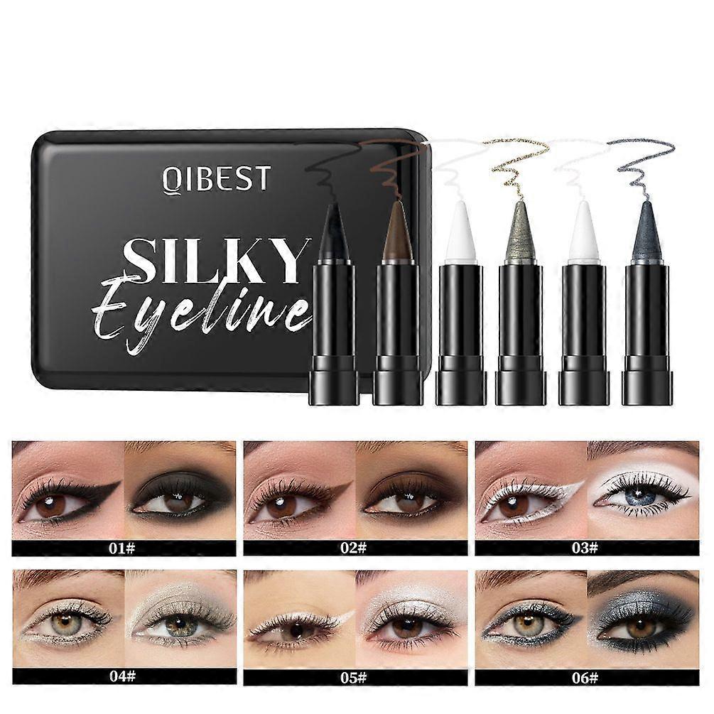 Eye Shadow & Eyeliner Stick 2-in-1, Multi-Use Colorful Eyeliner Pencils Set, Waterproof, Smudge-Proof Eye Makeup Crayon for Women