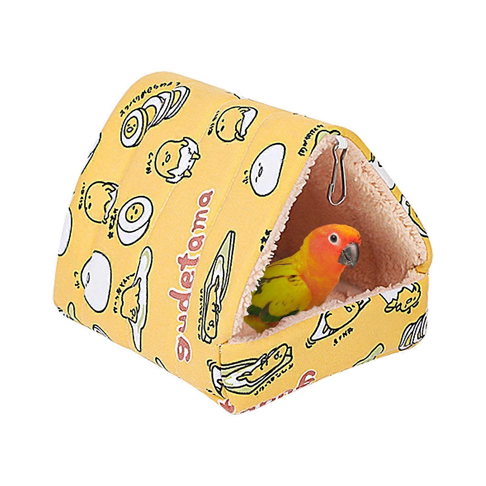 Parrot Hammock Nest House Cotton Bird Sleeping House Winter Warm Cave Soft Stuffed Tent Nest For Parrots And Parakeets