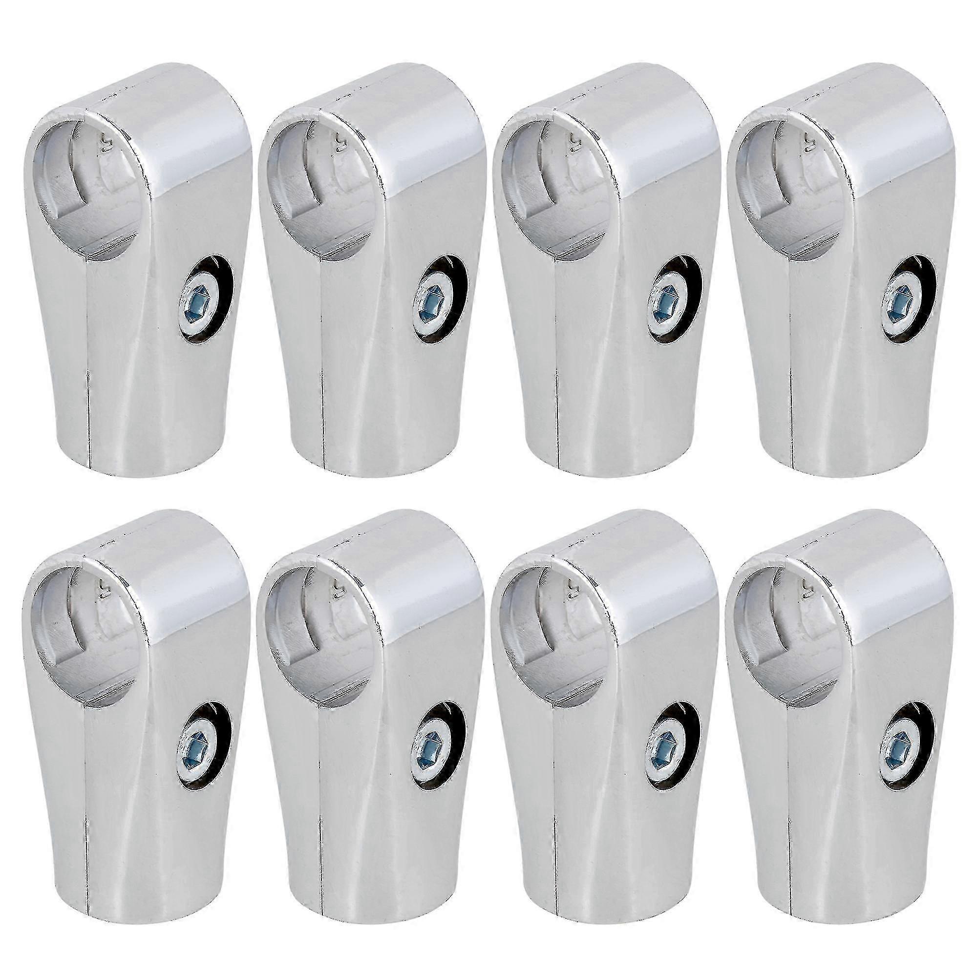 8pcs Display Rack Clamp Fittings 25mm Inner Dia Two-way Tube Connec...