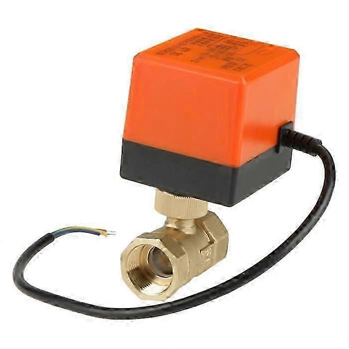 Unbrand DC12V G3 - 4 DN20 Vanne à bille motorisée en laiton 2 voies pour climatiseur-JIY