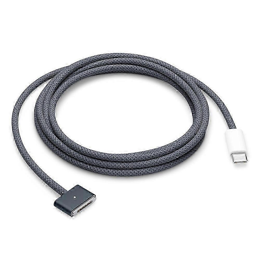 For MacBook 2m 140W Compatible with MagSafe 3 Braided Cord USB-C to Magnetic Charging Cable