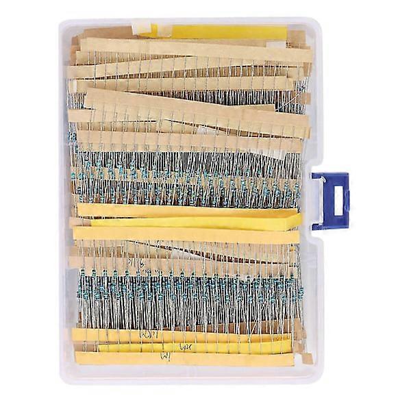 2600 Pcs 130 Values 1/8W 0.125W 1% Metal Film Resistor Assortment Kit