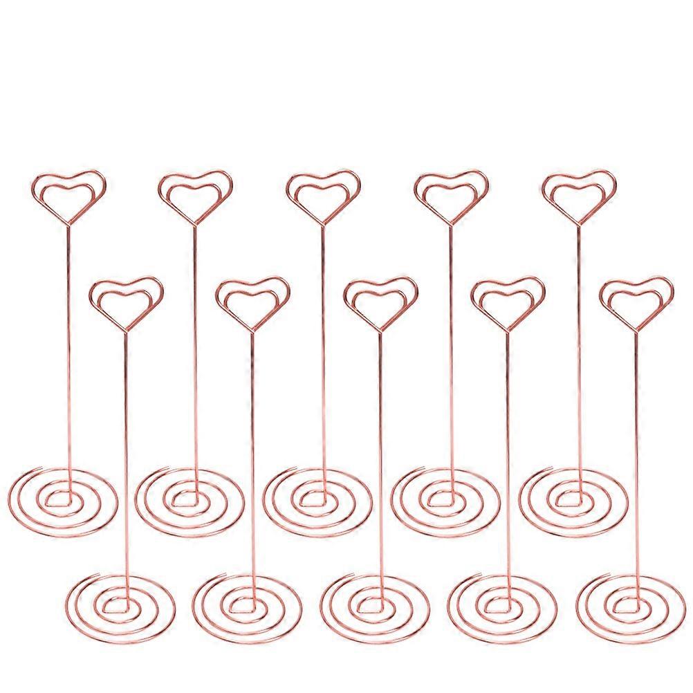 Wedding Favors Heart Shape Flower Rack Table Marking Iron 2.8x2.8x8.7in 10Pcs