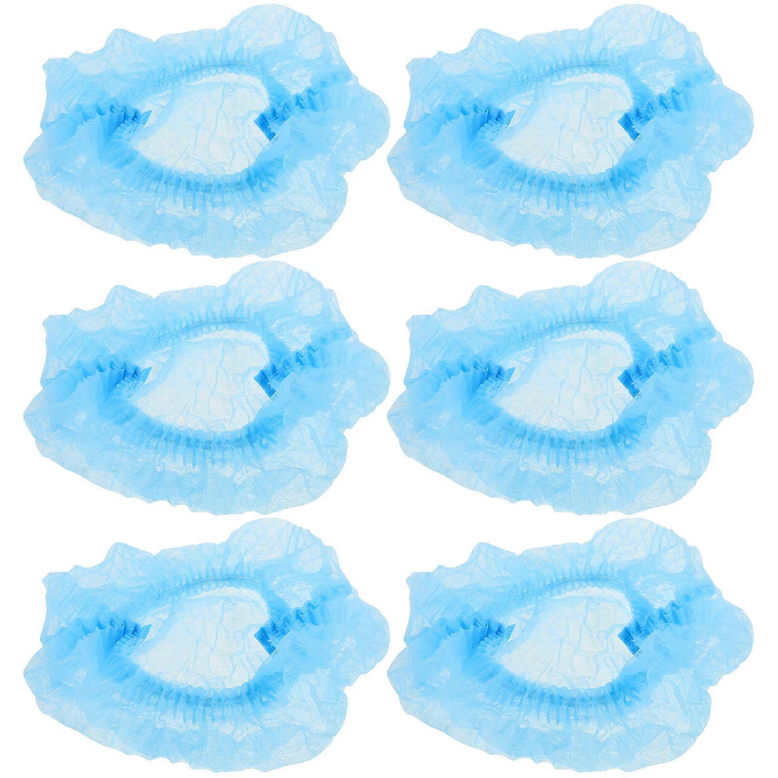 Sky Blue Disposable Nonwoven Mesh Hair Nets for Wearing Comfortable and Secure Fit 100pcs