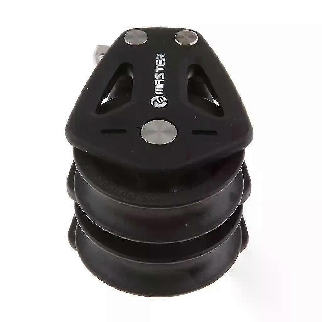 Heavy Duty Double Pulley Block for Boating Hardware - 35mm Swivel Design