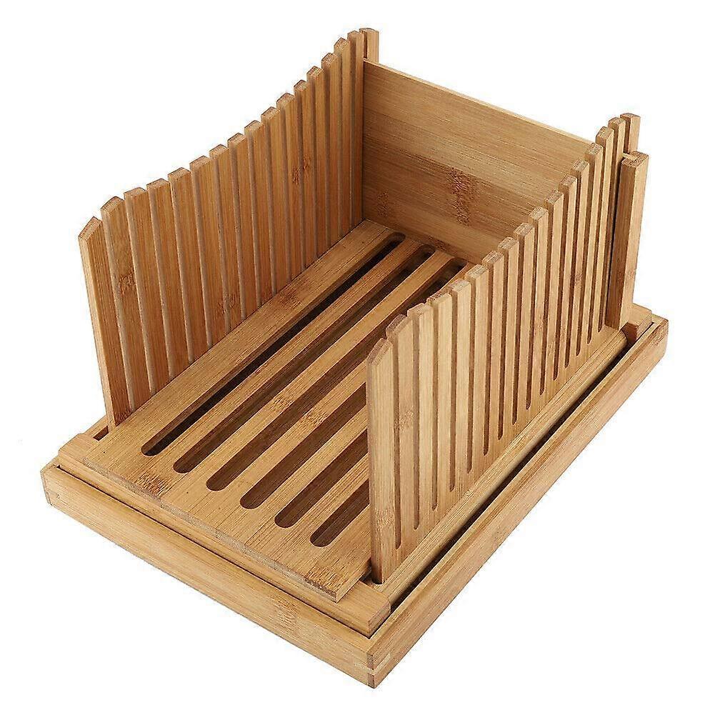 Bamboo Adjustable Foldable Bread Slicer Cutting Board Adjustable Bread Slicer Board Foldable Bamboo Cutting Board