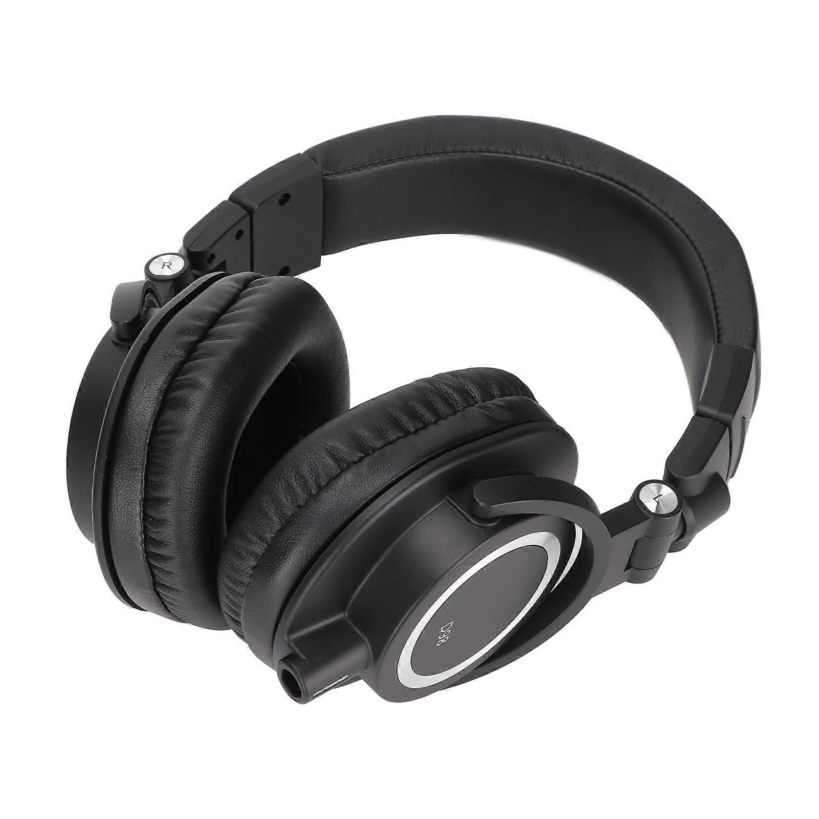 D98 DJ Monitor Headphones Foldable 180° Rotating Professional Recording Wired Headphones for Sound Engineers