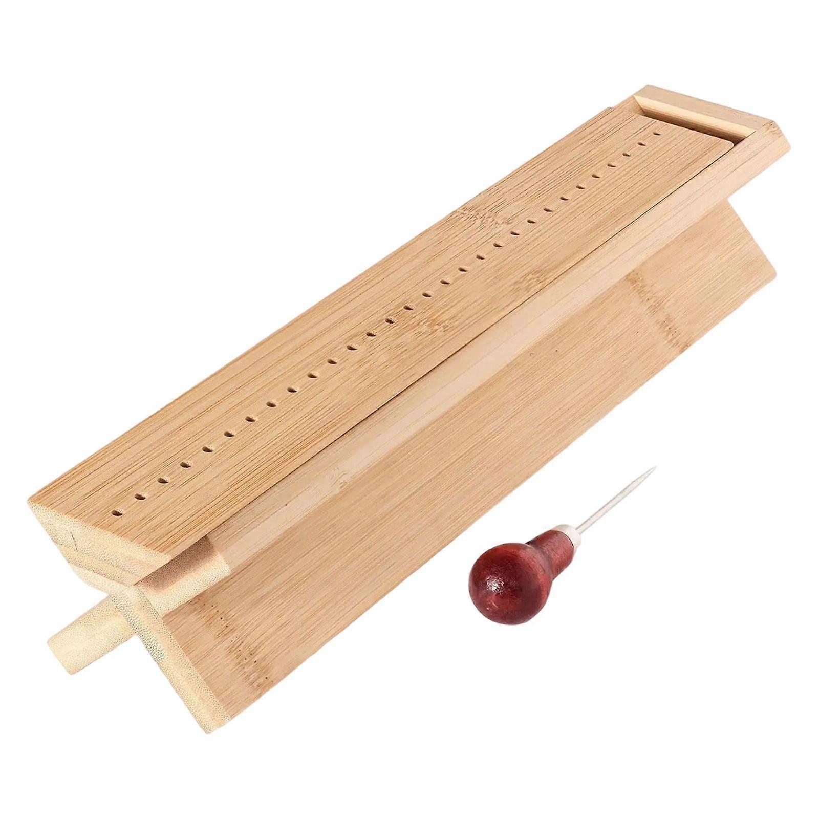 Bamboo Book Binding Cradle Sturdy Signature Hole Punching Tool for Planners