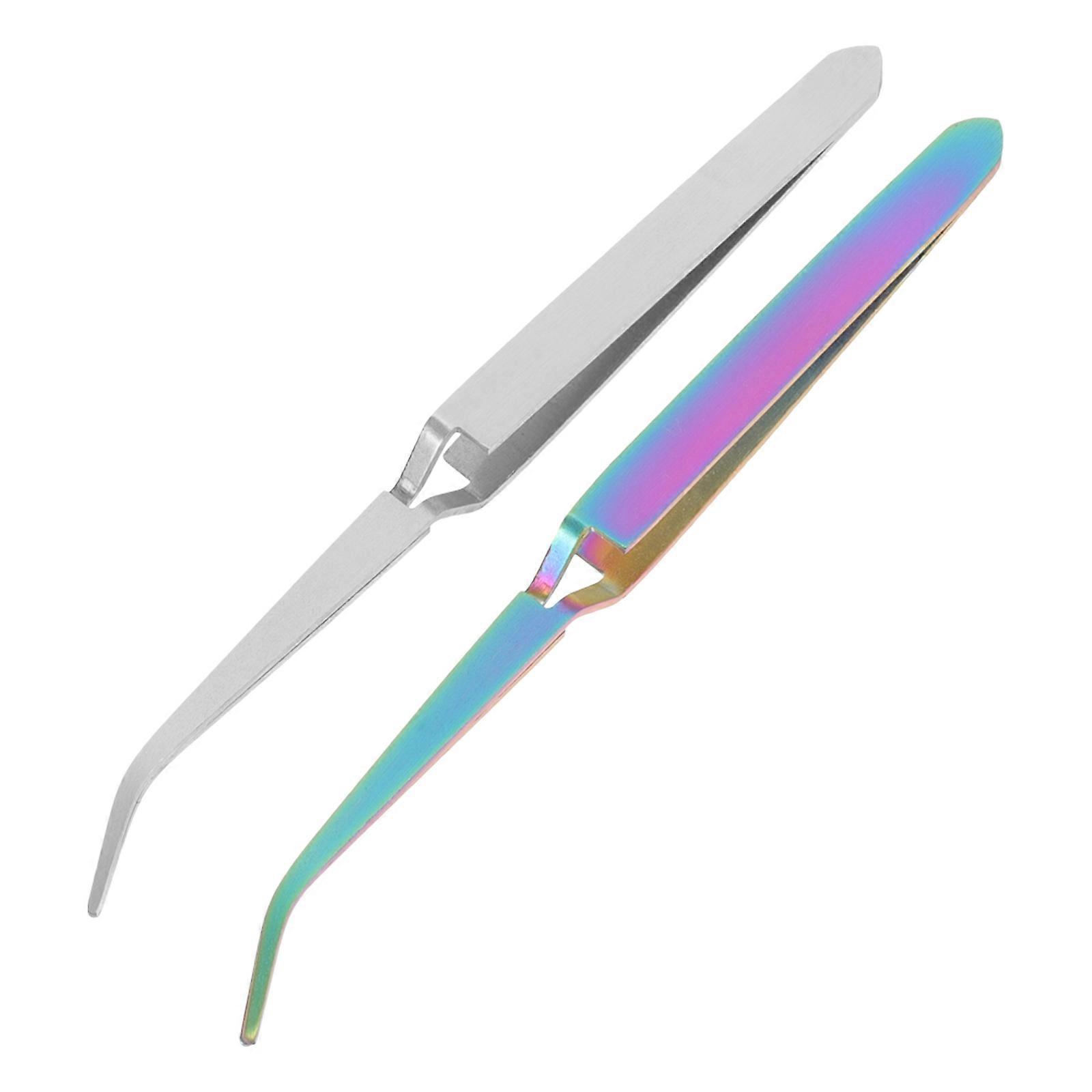 Nail Pinching Tools Nail Shaping Tweezers for Manicure 2Pcs Assorted Color Clips