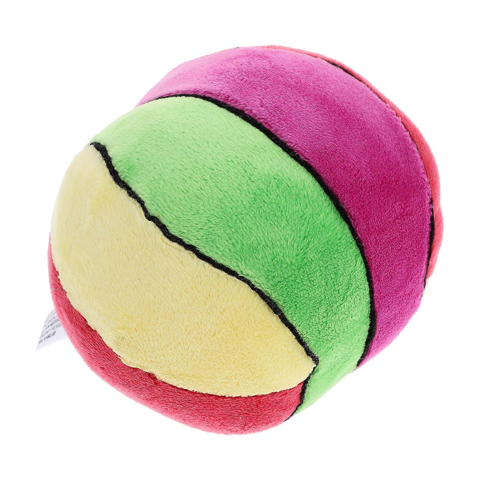 Plush Dog Teething Ball Toy for Puppies 5Pcs Fluffy Chew Balls