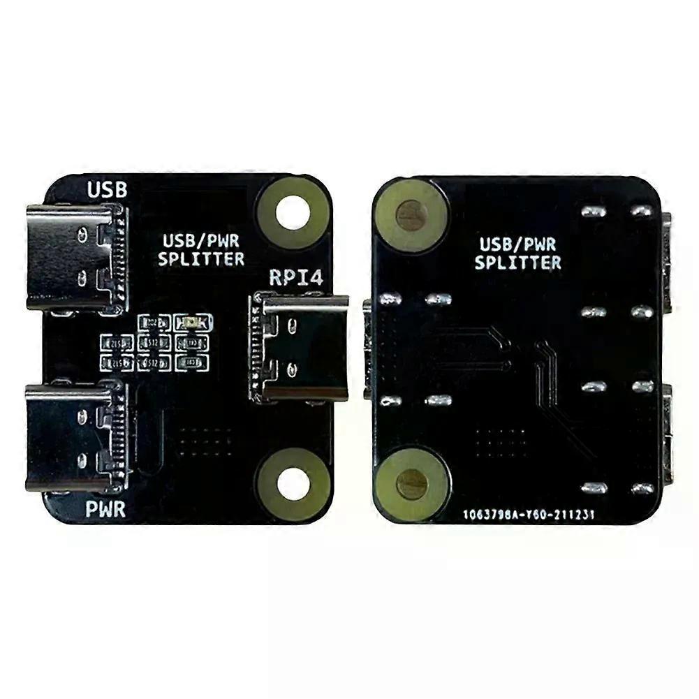 Type-C interface power splitter is suitable for Raspberry Pi 4 USB 1 to 2 module NEW