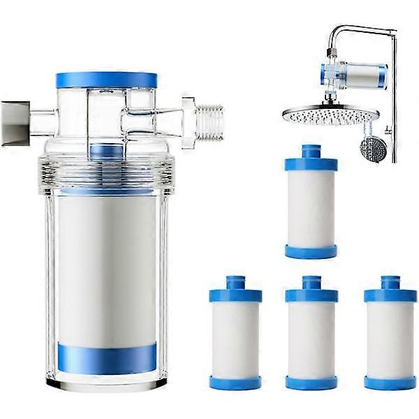 Shower Filter, Shower Head Filter Faucet Filter with Replaceable PP Cotton Filter Element Leak-Proof Gasket