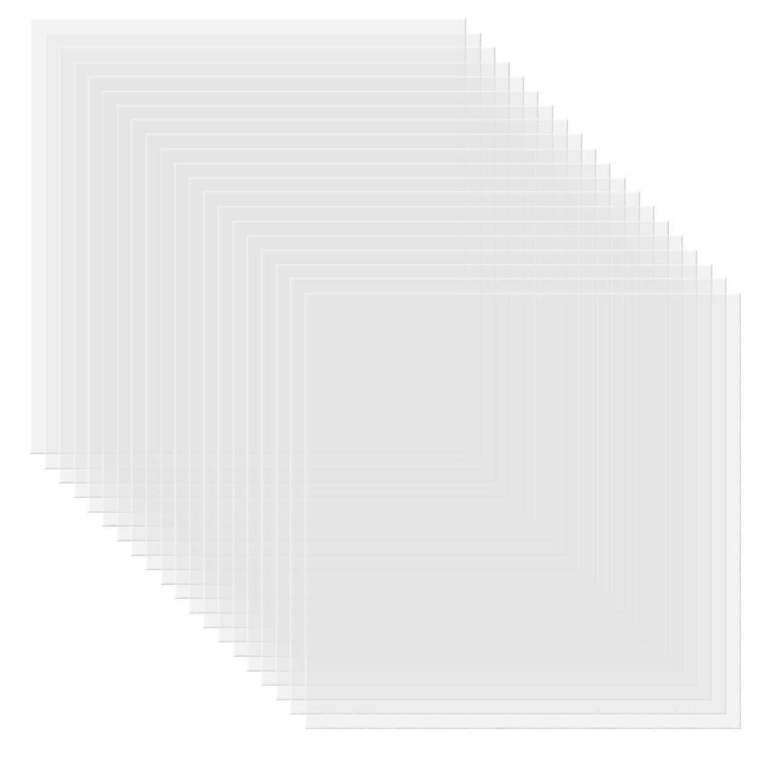 20Pcs Clear Mylar Stencil Sheets 12 inch Blank Stencil Material Sheets,for Compatible & Silhouette C