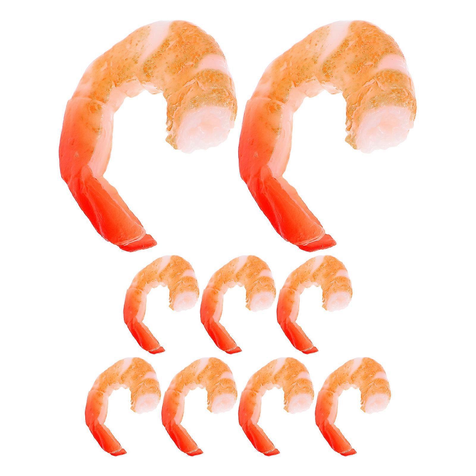 Simulation Shrimp Model Toy Model Showroom Display Wear Resistant Pvc Educational 9Pcs