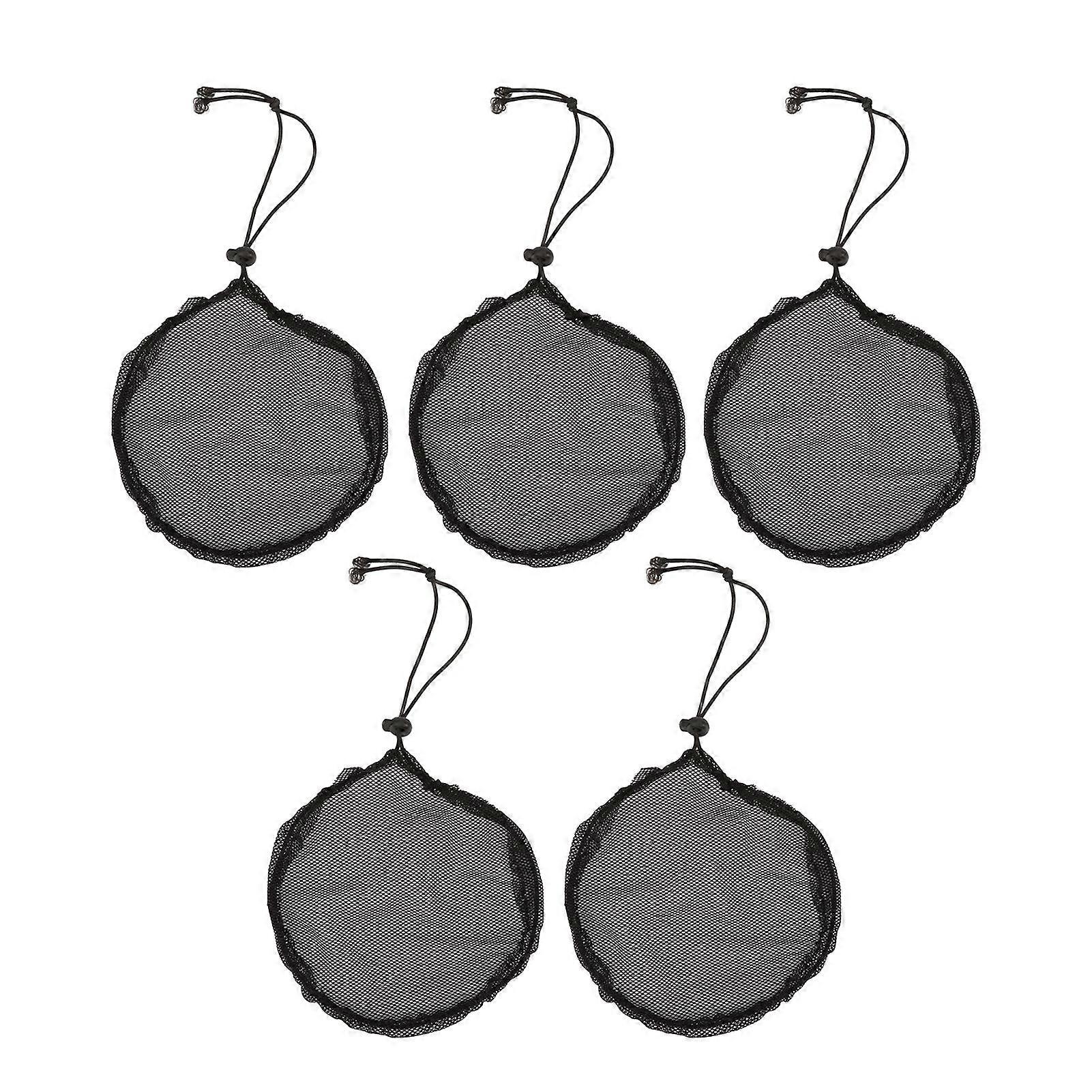 5Pcs Wig Caps for Making Wigs Elastic with Drawstring Buckle Nylon Breathable for Latin Dance