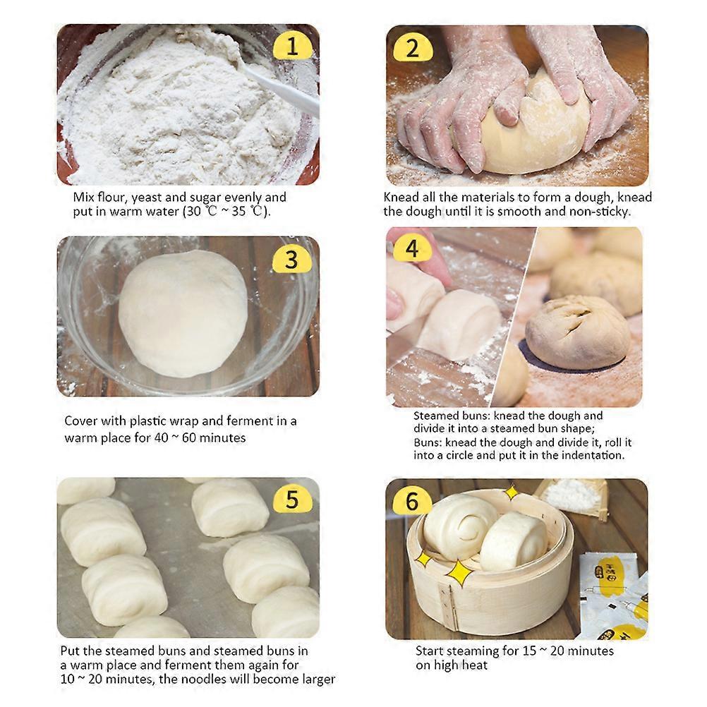 10 Packs Active Dry Baker's Yeast 5g Each for Bread & Cake Baking