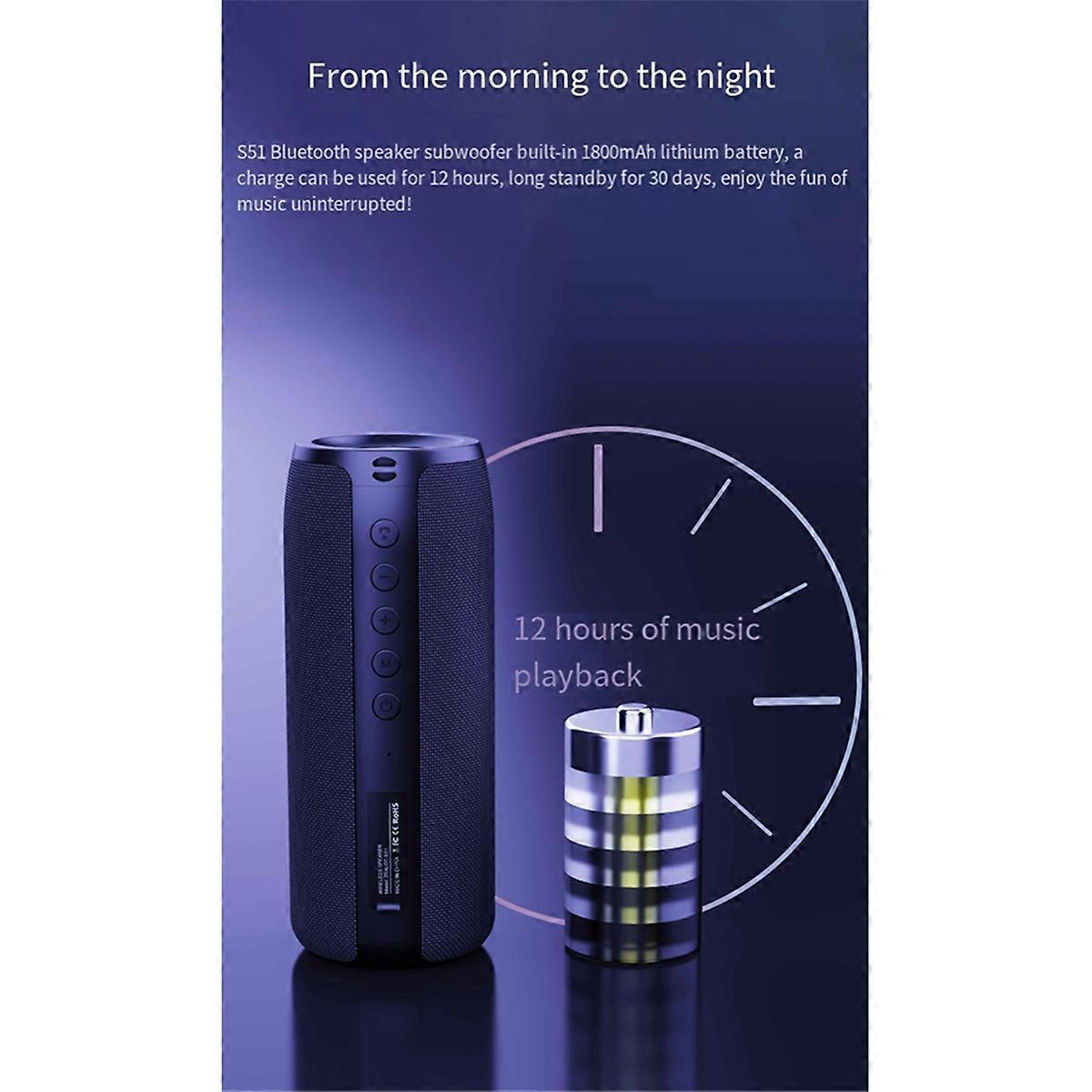  S51 Portable Wireless Speaker UX TF Stereo Loudspeaker