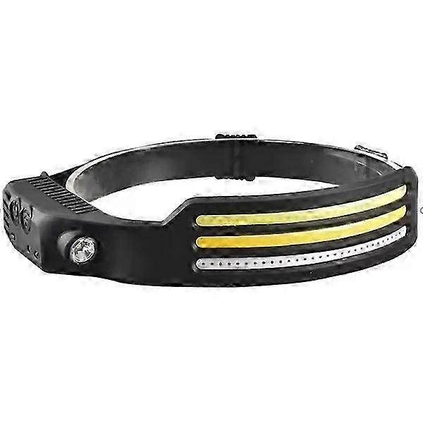 Rechargeable LED Headlamp with 230 Bright Beams, Motion Sensor, 10 Modes, and Waterproof Design