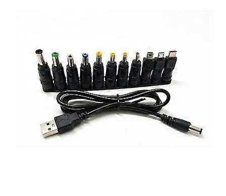 USB 5V to DC 11-in-1 converter cable, 1 meter length, with power switch function (USB to 5V)