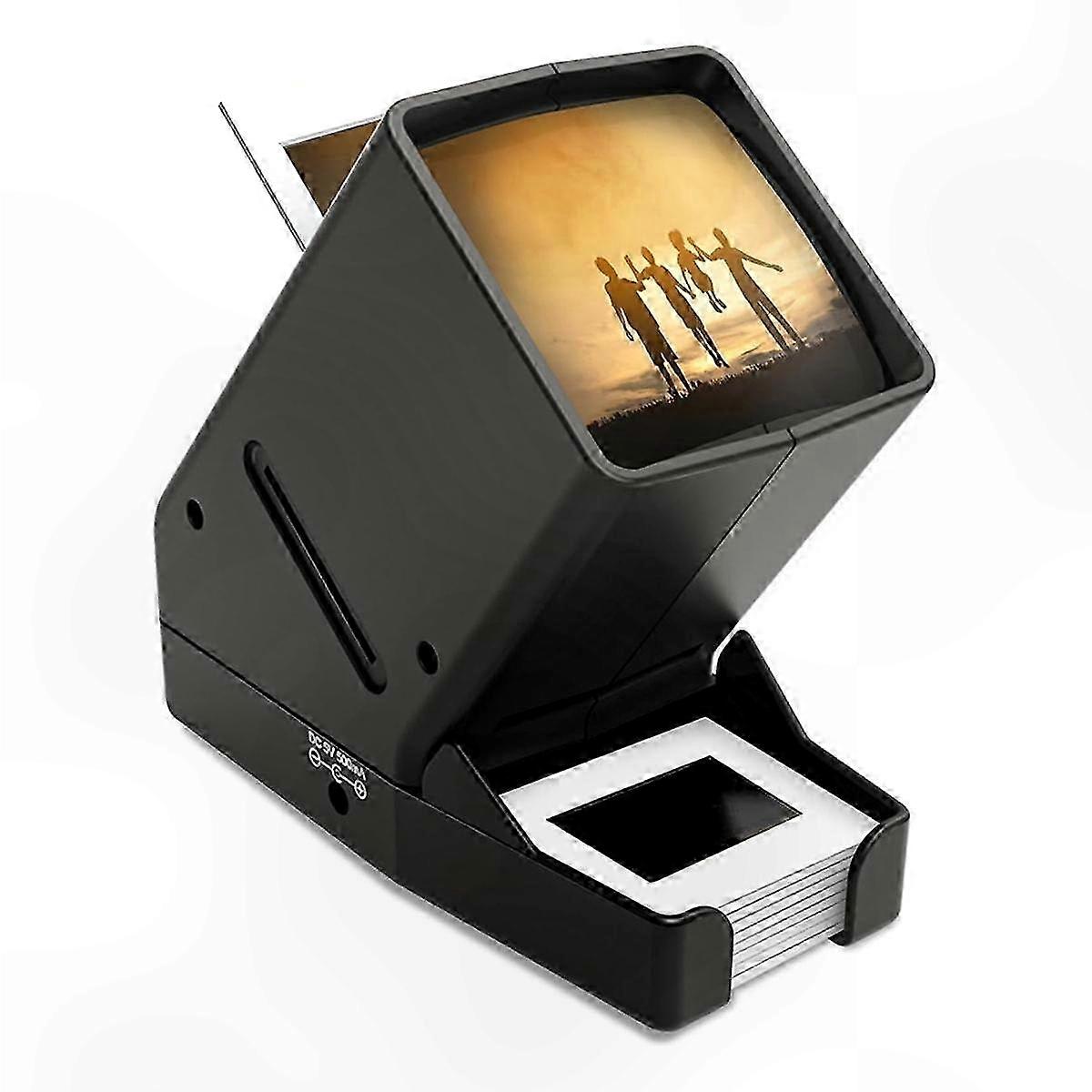 3X Zoom Slide Viewer for Film Negatives, USB & Battery Powered Portable Device