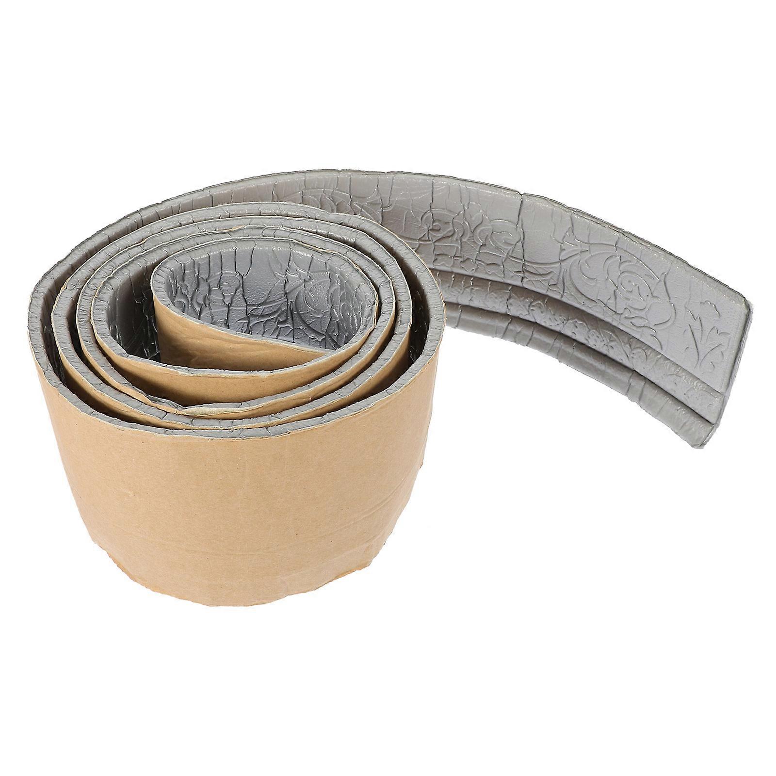 Silver PU Decorative Wall Trim for DIY Featuring Removable Wall Border Sticker